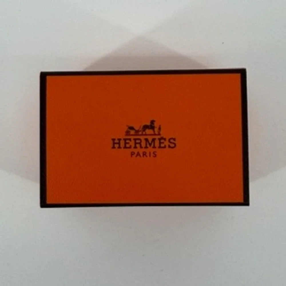 Hermes Paris Small Orange Jewelry Gift Box Sliding Drawer 2.5x1.5x1.5 Inch